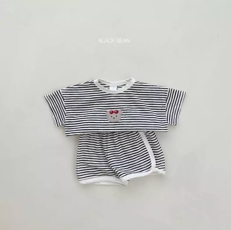 Black Bean - Korean Children Fashion - #todddlerfashion - Vacance Top Bottom Set - 3
