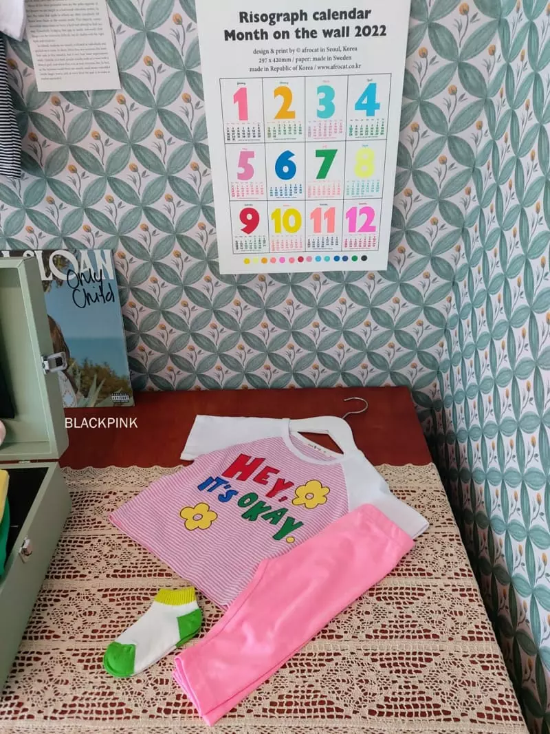 Black Pink - Korean Children Fashion - #Kfashion4kids - Hey Raglan Tee - 11