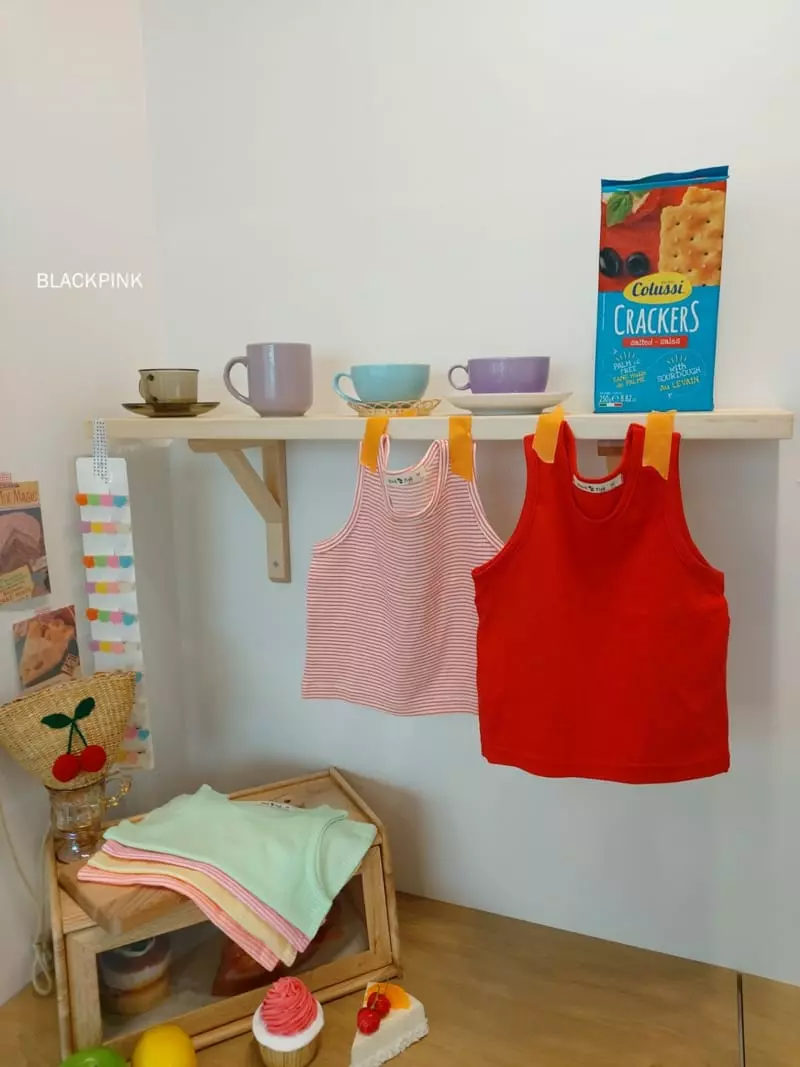 Black Pink - Korean Children Fashion - #Kfashion4kids - Muzi Basic Sleeveless - 8