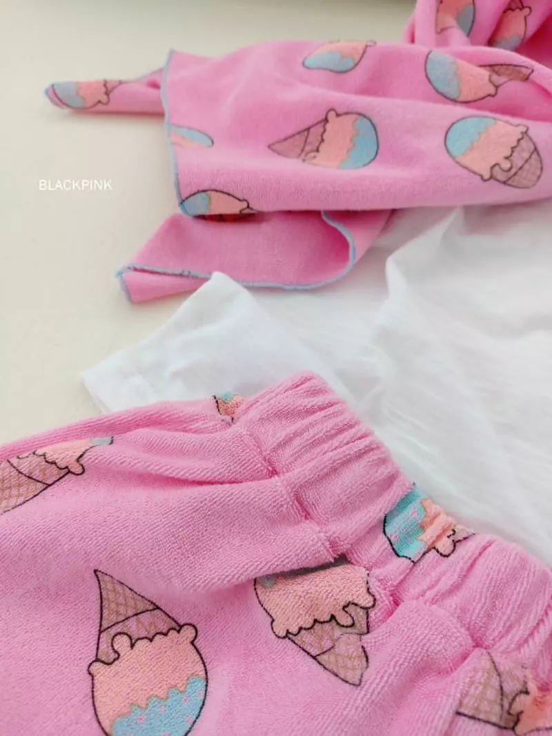 Black Pink - Korean Children Fashion - #stylishchildhood - Ice Cream Towel - 4