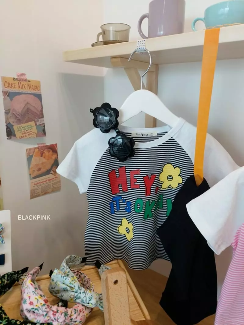 Black Pink - Korean Children Fashion - #childofig - Hey Raglan Tee - 3