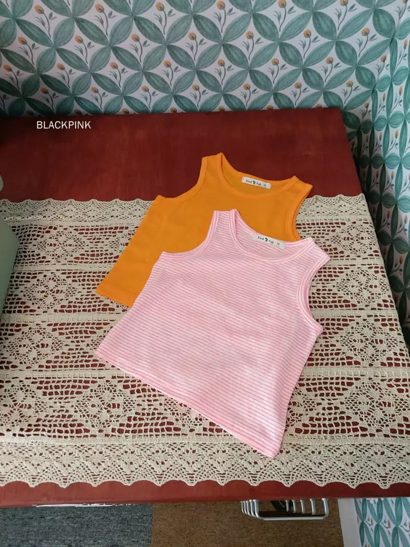 Black Pink - Korean Children Fashion - #childofig - Stripes Sleeveless