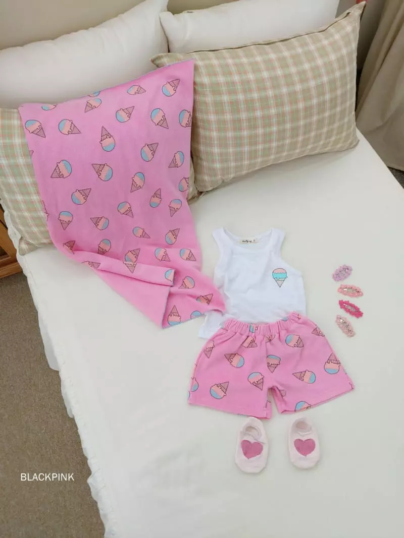 Black Pink - Korean Children Fashion - #childrensboutique - Ice Cream Towel - 5