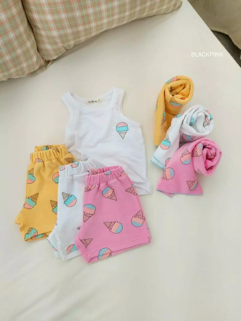 Black Pink - Korean Children Fashion - #designkidswear - Ice Cream Towel - 6