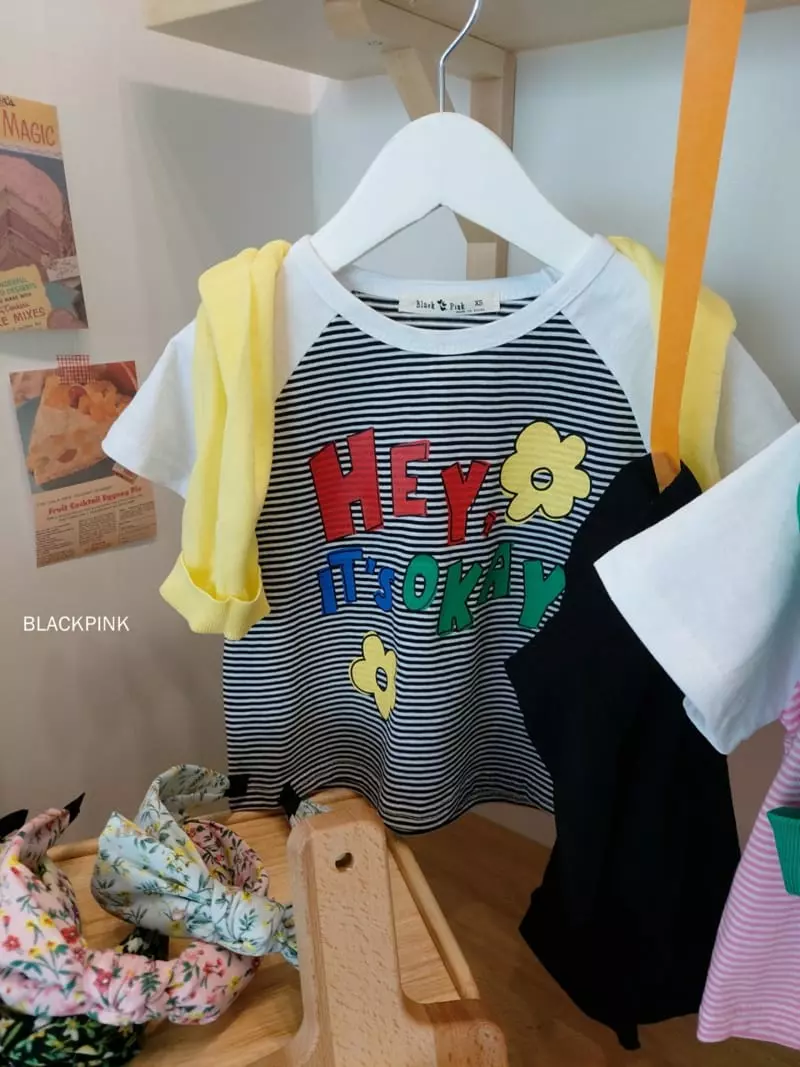 Black Pink - Korean Children Fashion - #discoveringself - Hey Raglan Tee - 6
