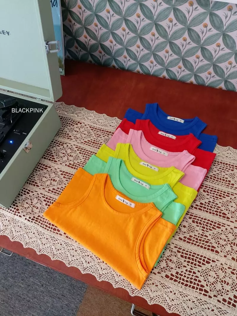 Black Pink - Korean Children Fashion - #discoveringself - Muzi Basic Sleeveless - 3