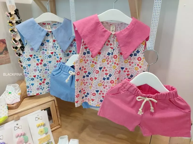 Black Pink - Korean Children Fashion - #fashionkids - Sweet Dalkon Collar Tee - 12