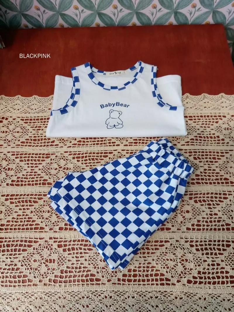 Black Pink - Korean Children Fashion - #fashionkids - Checker Board Top Bottom Set - 11