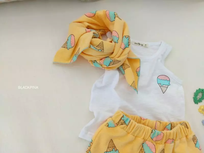 Black Pink - Korean Children Fashion - #fashionkids - Ice Cream Towel - 8