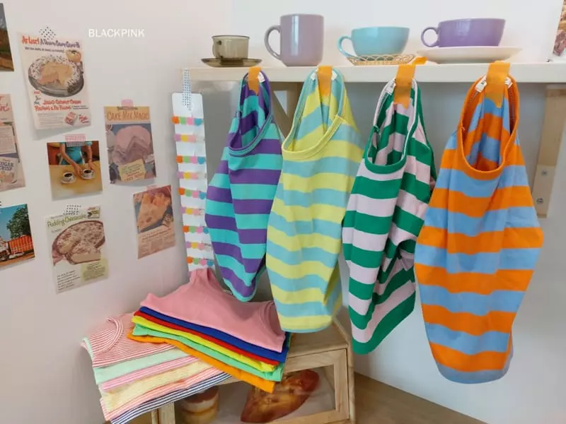 Black Pink - Korean Children Fashion - #fashionkids - Multi Stripes Tee - 3