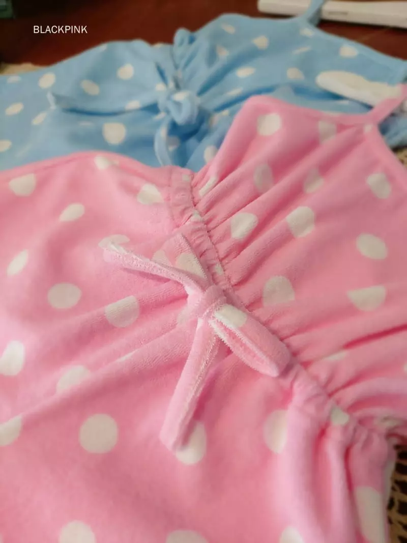 Black Pink - Korean Children Fashion - #kidsshorts - Terry Jumpsuit - 11
