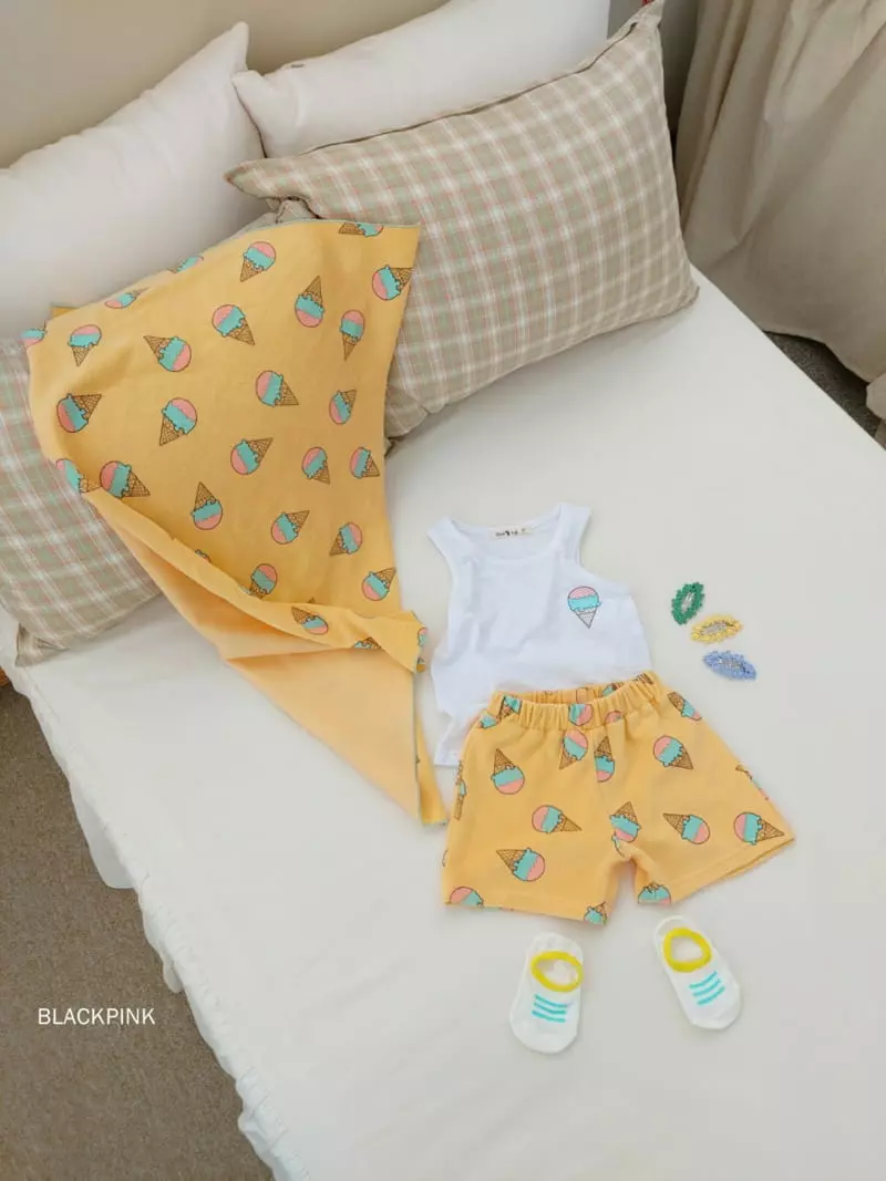 Black Pink - Korean Children Fashion - #kidsshorts - Ice Cream Towel - 9