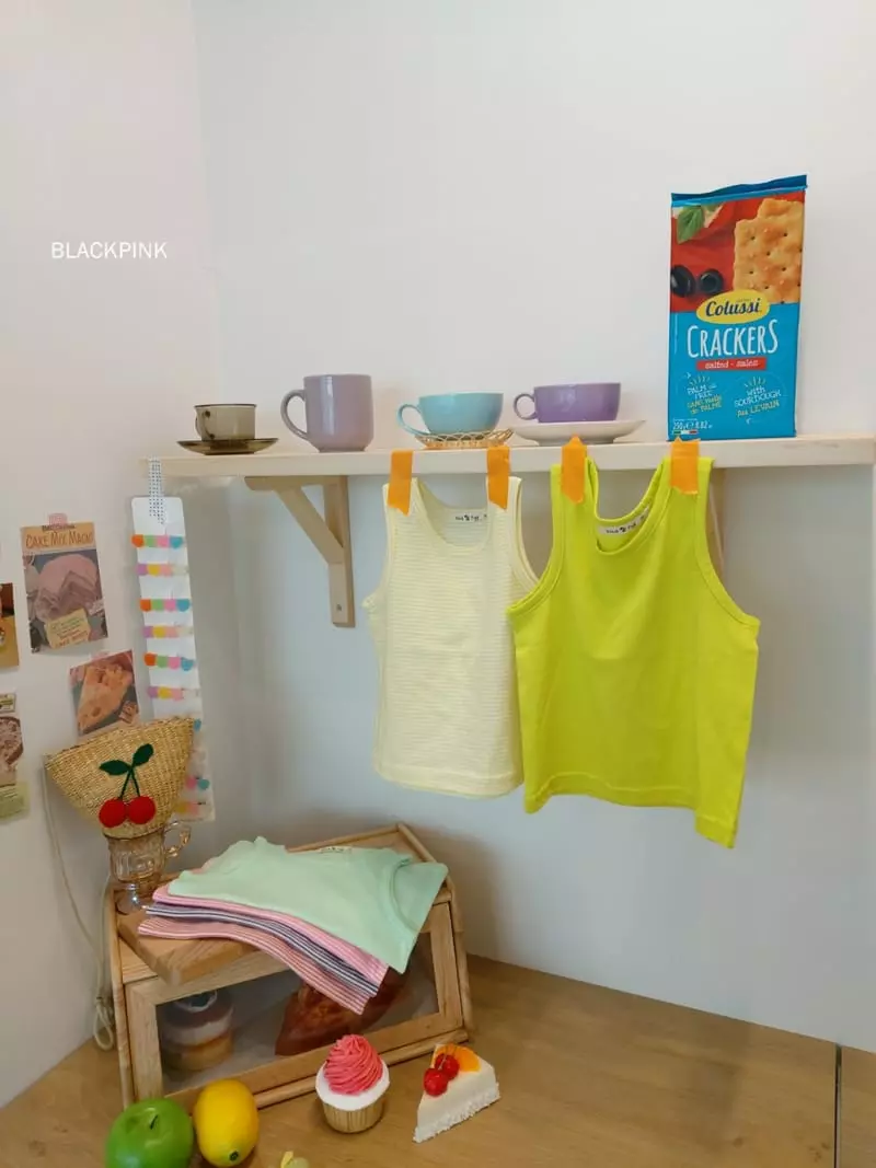 Black Pink - Korean Children Fashion - #kidsshorts - Muzi Basic Sleeveless - 5