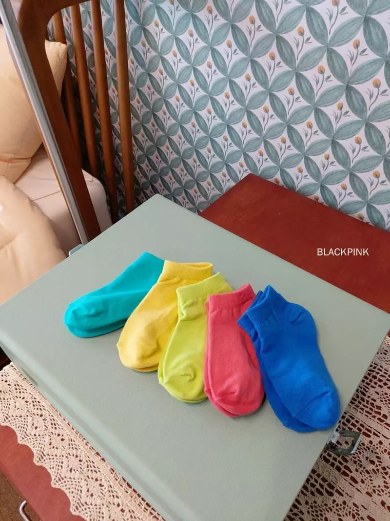 Black Pink - Korean Children Fashion - #kidsshorts - Chuing Socks Set - 3