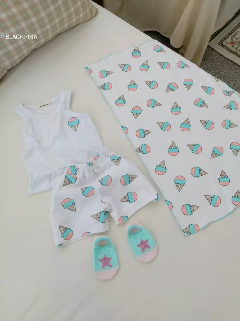 Black Pink - Korean Children Fashion - #kidzfashiontrend - Ice Cream Towel - 11