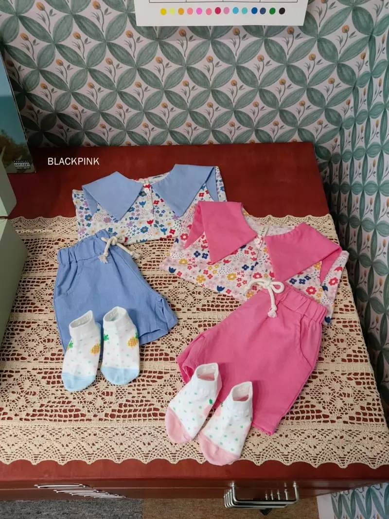 Black Pink - Korean Children Fashion - #littlefashionista - Sweet Dalkon Collar Tee