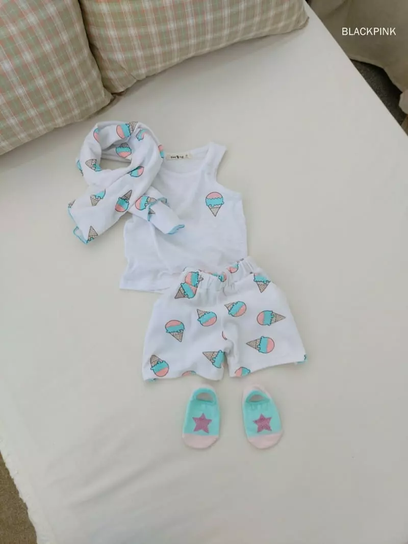 Black Pink - Korean Children Fashion - #littlefashionista - Ice Cream Top Bottom Set - 11