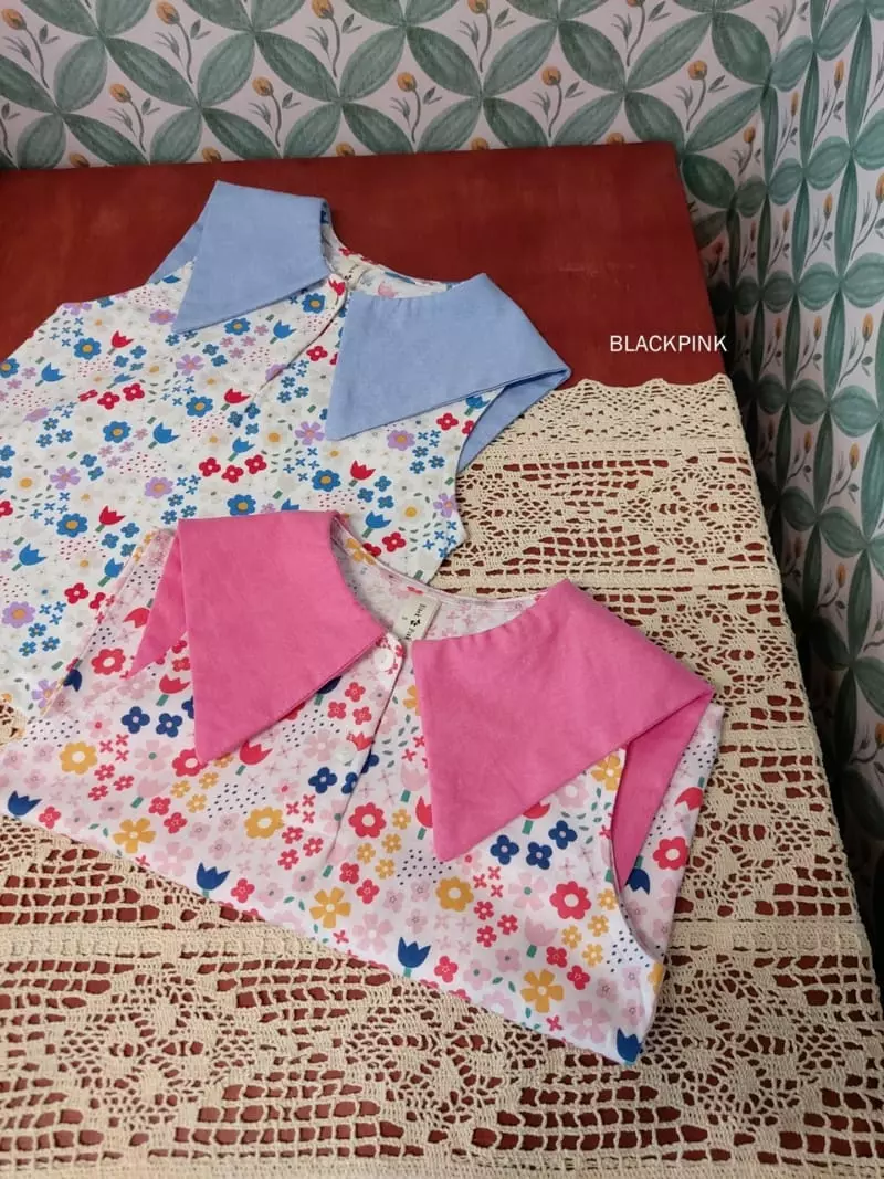 Black Pink - Korean Children Fashion - #magicofchildhood - Sweet Dalkon Collar Tee - 2