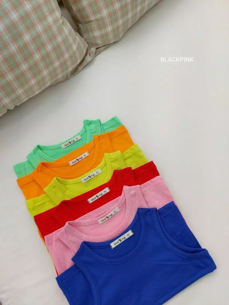 Black Pink - Korean Children Fashion - #minifashionista - Muzi Basic Sleeveless - 11