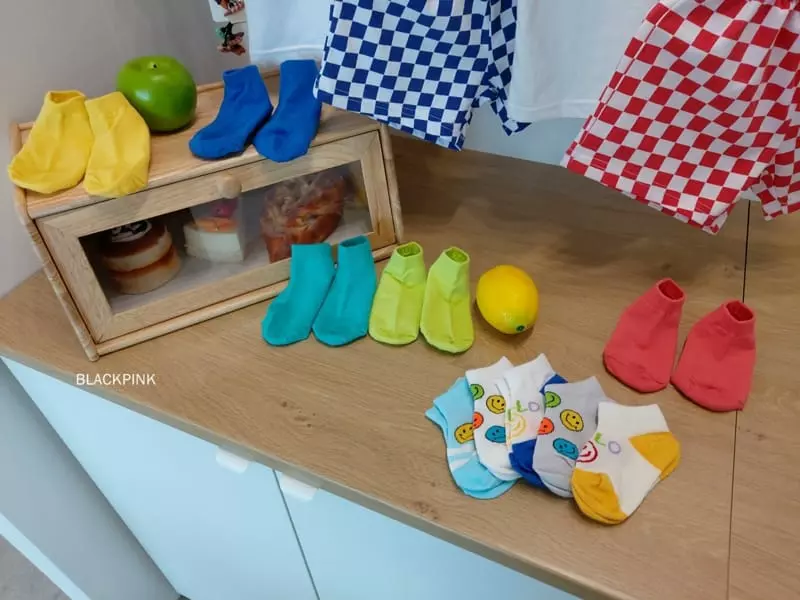 Black Pink - Korean Children Fashion - #prettylittlegirls - Hello Smile Socks Set - 9