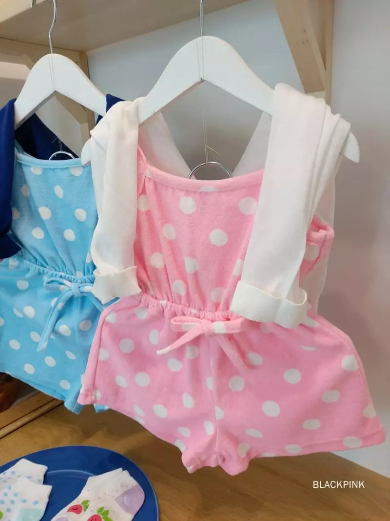 Black Pink - Korean Children Fashion - #stylishchildhood - Terry Jumpsuit - 5