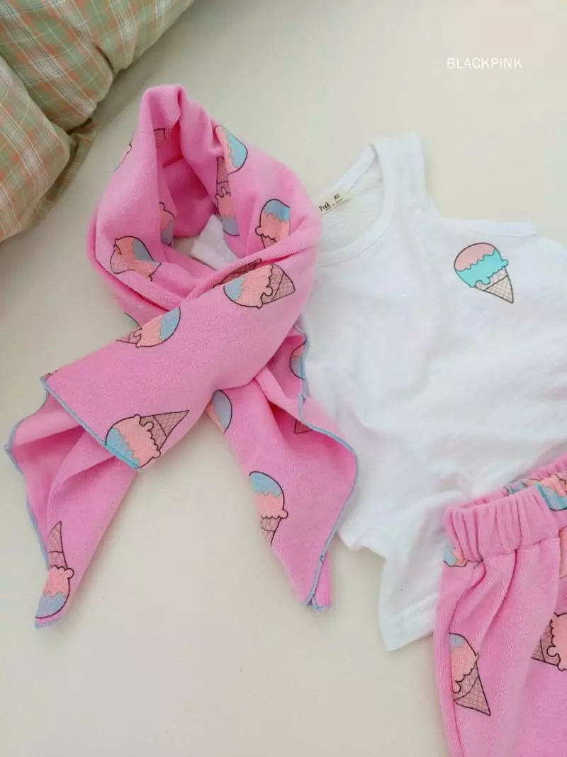 Black Pink - Korean Children Fashion - #stylishchildhood - Ice Cream Towel - 3