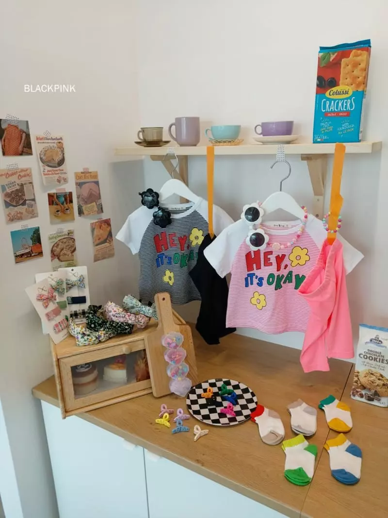 Black Pink - Korean Children Fashion - #toddlerclothing - Hey Raglan Tee