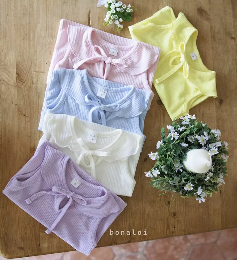 Bonaloi - Korean Children Fashion - #discoveringself - Papaya Sleeveless