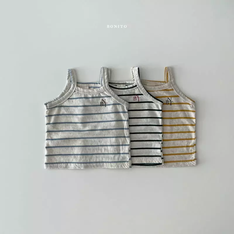 Bonito - Korean Baby Fashion - #babyboutique - Bebe Stripes String Sleeveless