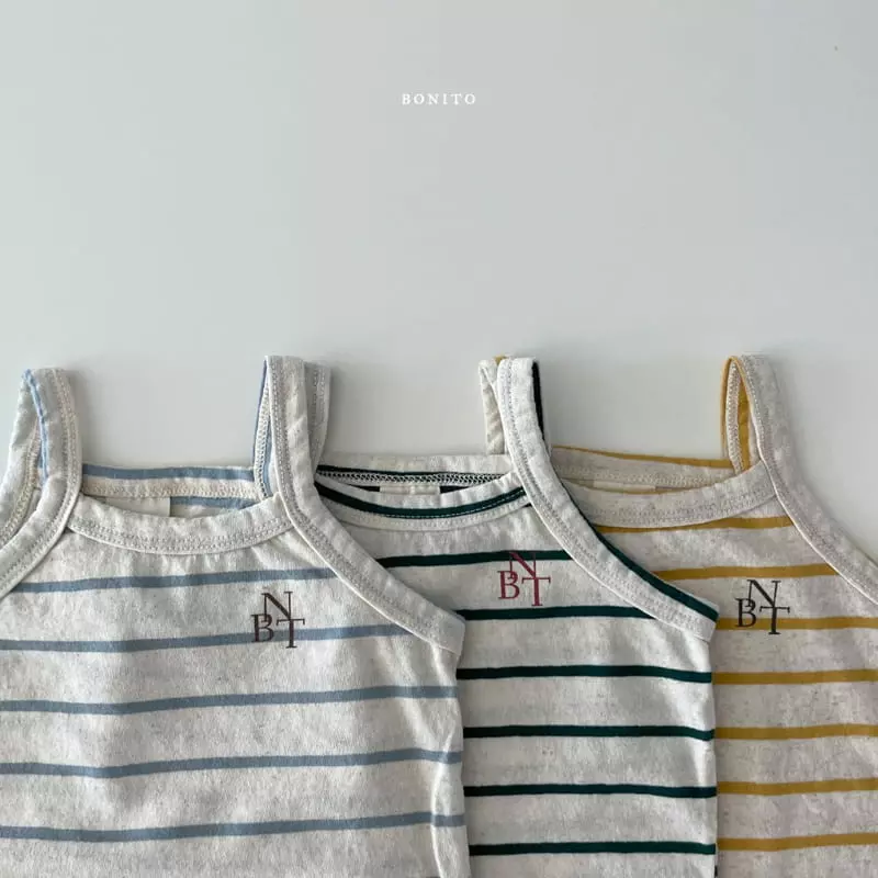 Bonito - Korean Baby Fashion - #babyboutiqueclothing - Bebe Stripes String Sleeveless - 2