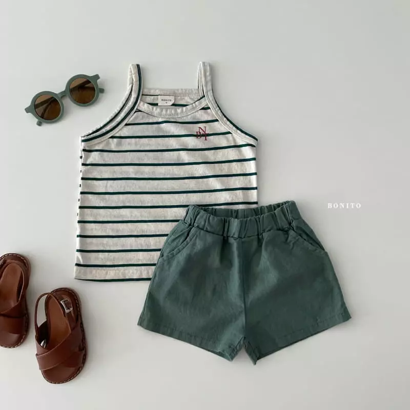 Bonito - Korean Baby Fashion - #babylifestyle - Bebe Stripes String Sleeveless - 7