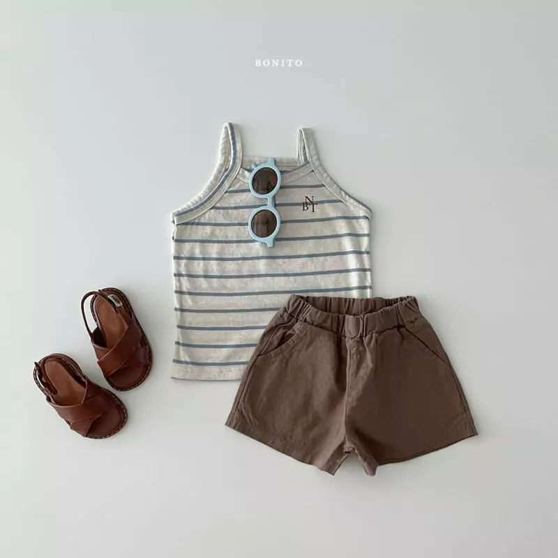 Bonito - Korean Baby Fashion - #babyoutfit - Bebe Stripes String Sleeveless - 10