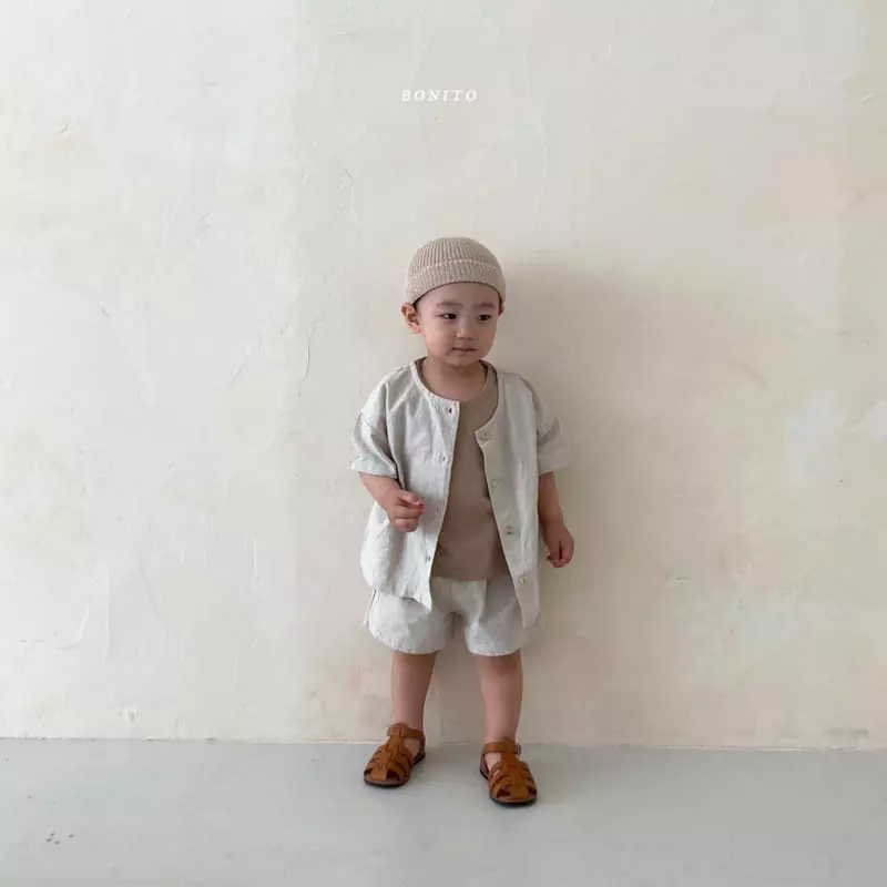Bonito - Korean Baby Fashion - #onlinebabyshop - Bebe Linen Top Bottom Set - 10