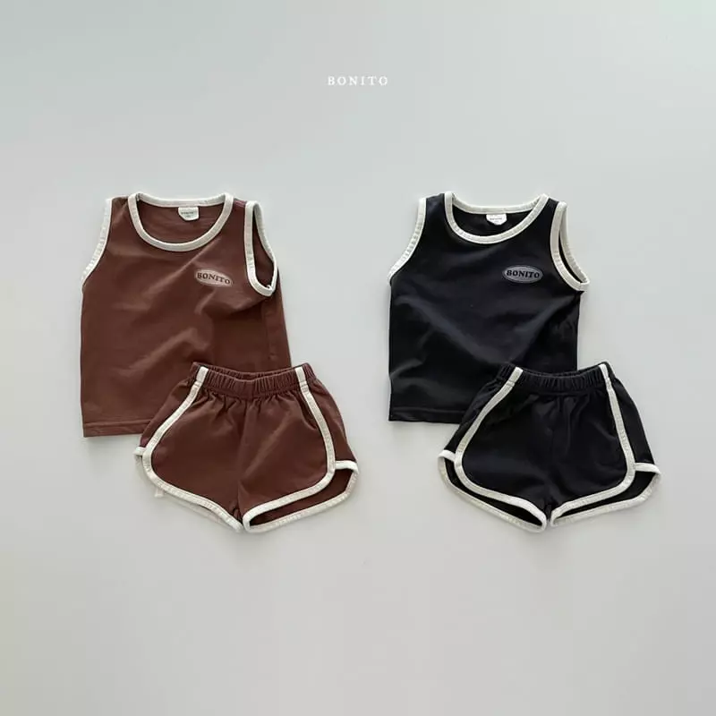 Bonito - Korean Children Fashion - #littlefashionista - Kid Bonny Sleeveless Top Bottom Set