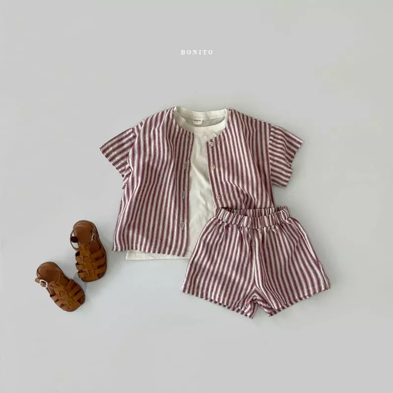 Bonito - Korean Children Fashion - #littlefashionista - Kid Height Top Bottom Set - 5