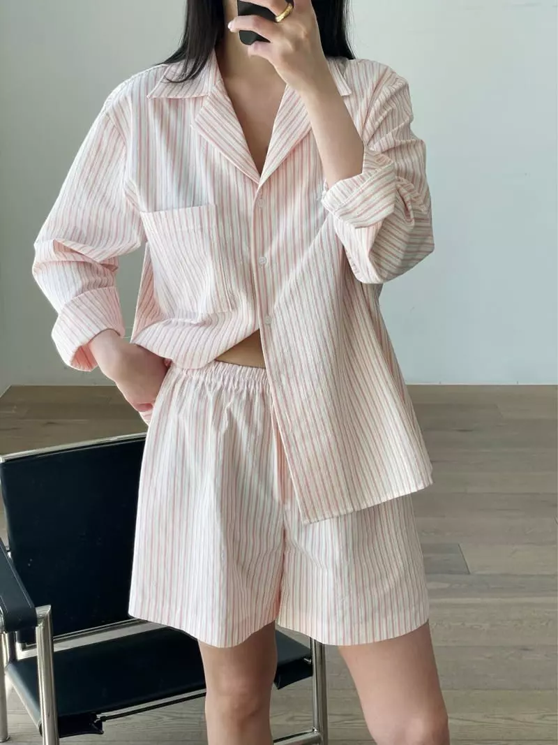 Browns - Korean Women Fashion - #momslook - Classic Pajama - 2