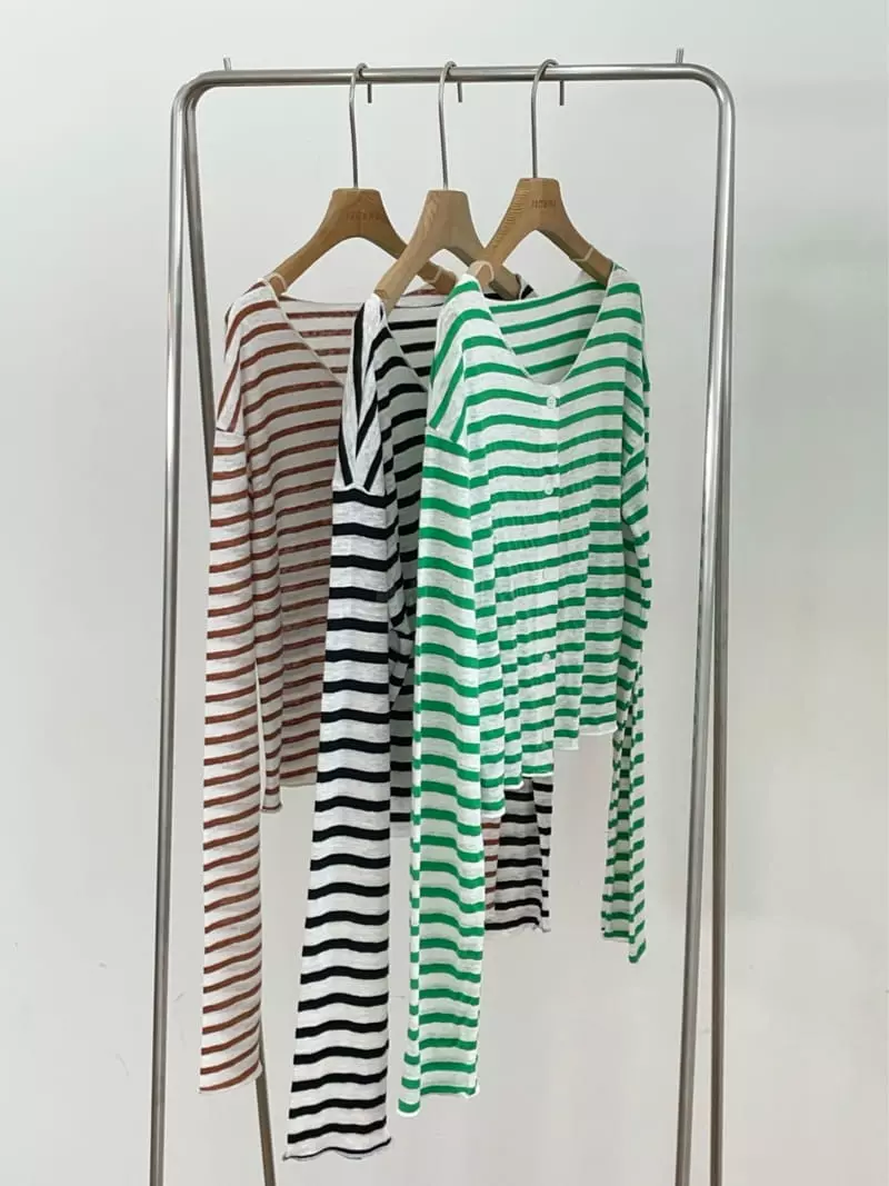 Browns - Korean Women Fashion - #pursuepretty - Rorem Stripes Cardigan - 4