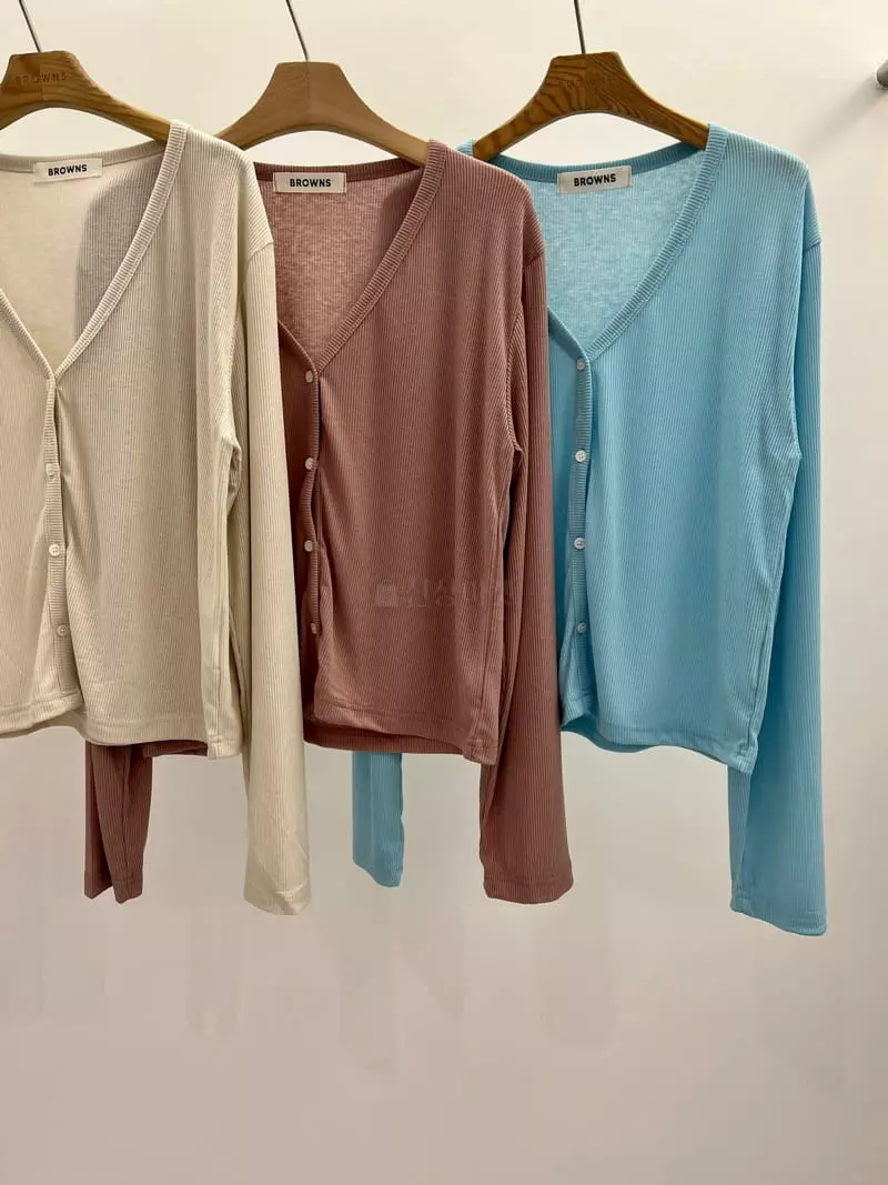 Browns - Korean Women Fashion - #restrostyle - Rib Cardigan - 2