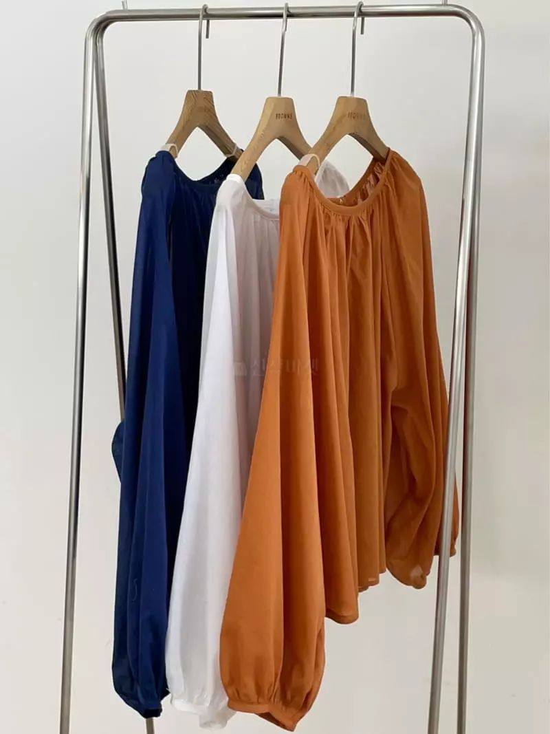 Browns - Korean Women Fashion - #restrostyle - Noang Shirring Blouse - 4