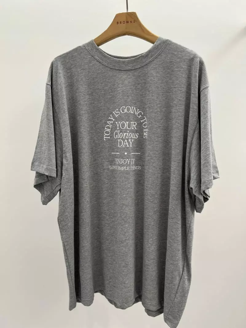 Browns - Korean Women Fashion - #vintageinspired - Loose Lettering Tee - 2