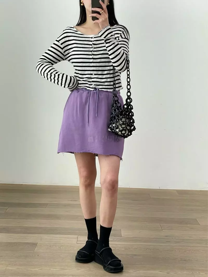 Browns - Korean Women Fashion - #vintageinspired - Rorem Stripes Cardigan