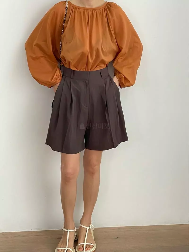 Browns - Korean Women Fashion - #vintagekidsstyle - Noang Shirring Blouse