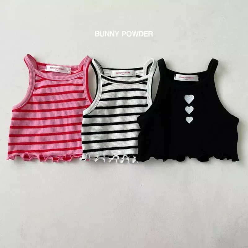 Bunny Powder - Korean Children Fashion - #fashionkids - Stripes Sleeveless - 10