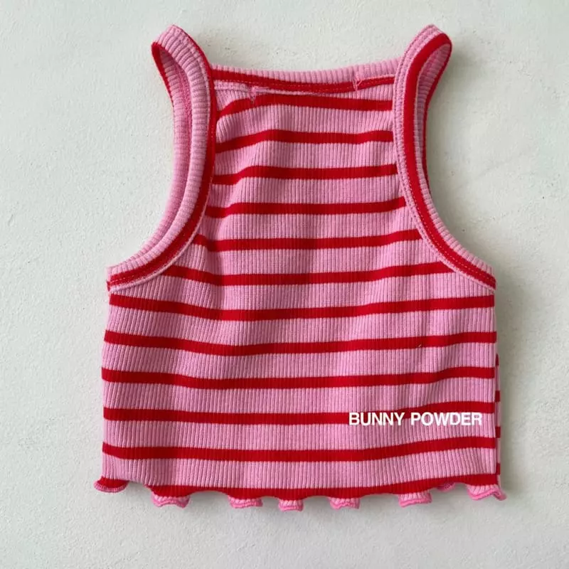 Bunny Powder - Korean Children Fashion - #todddlerfashion - Stripes Sleeveless - 3