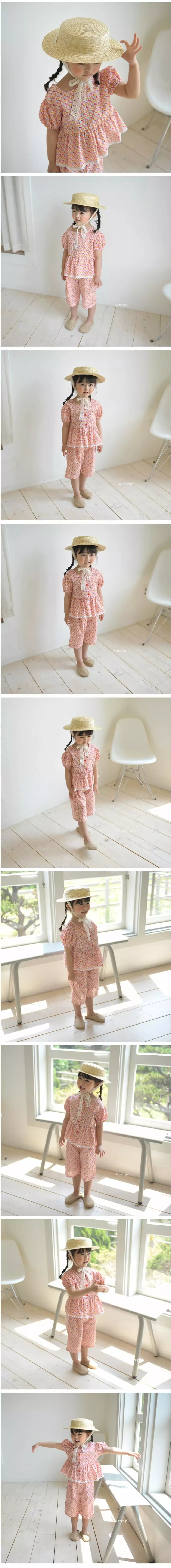 Buttercup - Korean Children Fashion - #kidsshorts - Open Blouse Bottom Set - 3