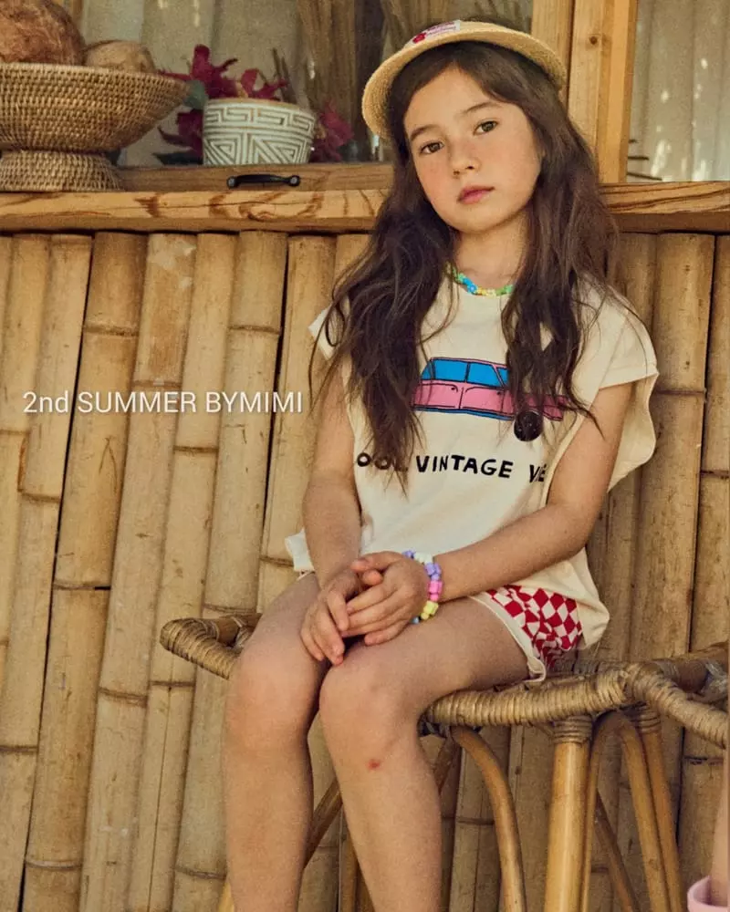 Bymimi - Korean Children Fashion - #childofig - Aqua Check Shorts - 8