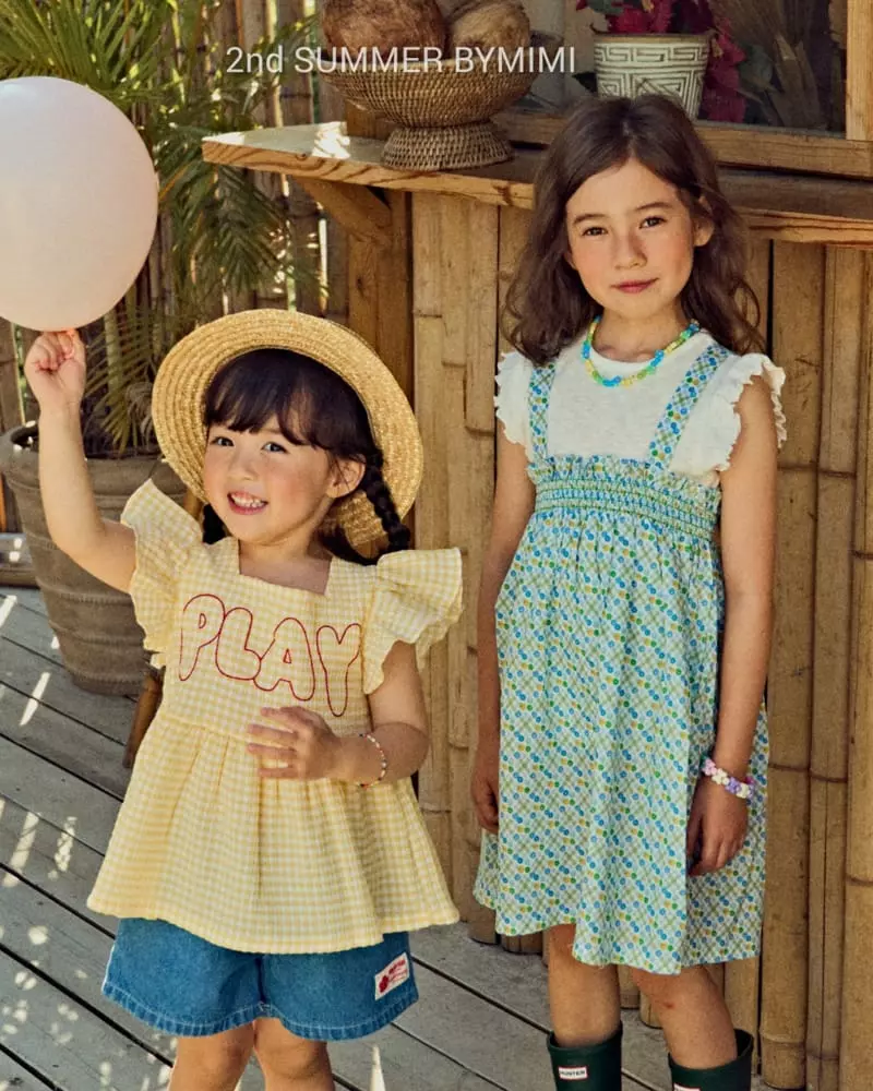 Bymimi - Korean Children Fashion - #childofig - Dungarees Smocked One-piece - 3