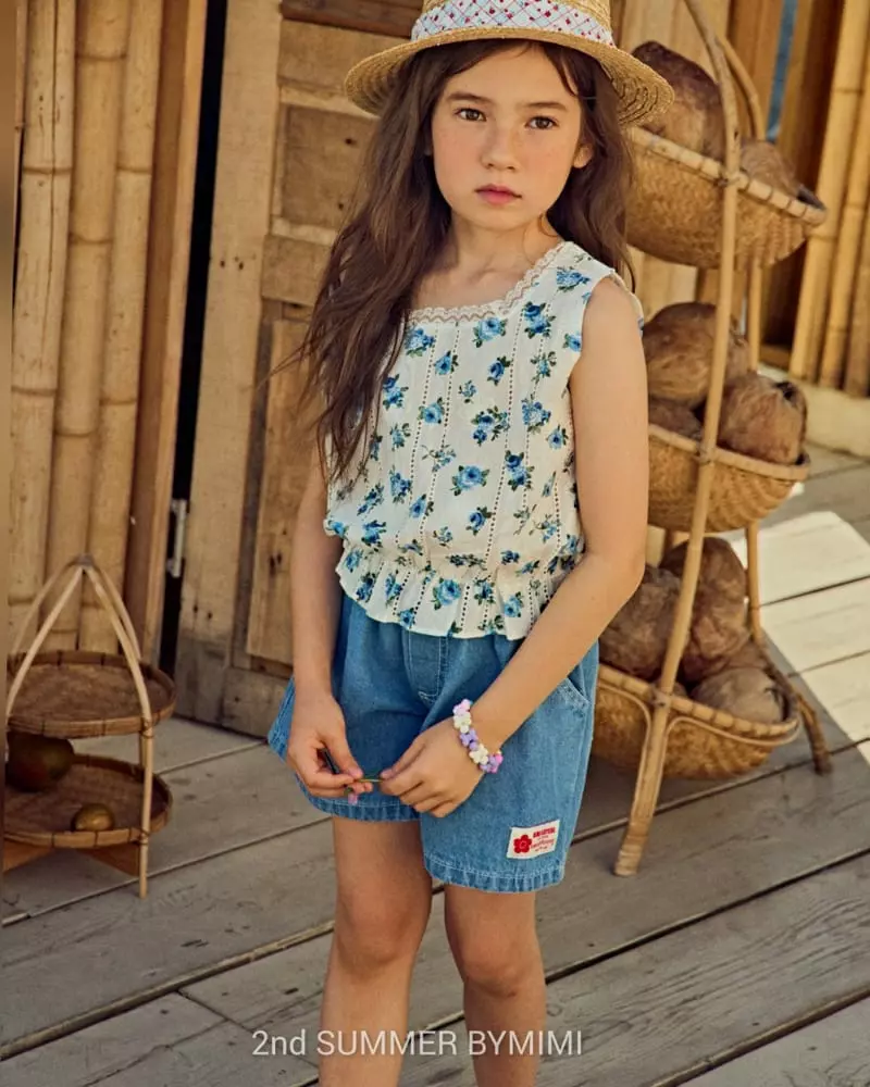 Bymimi - Korean Children Fashion - #childrensboutique - Eyelet Sleeveless