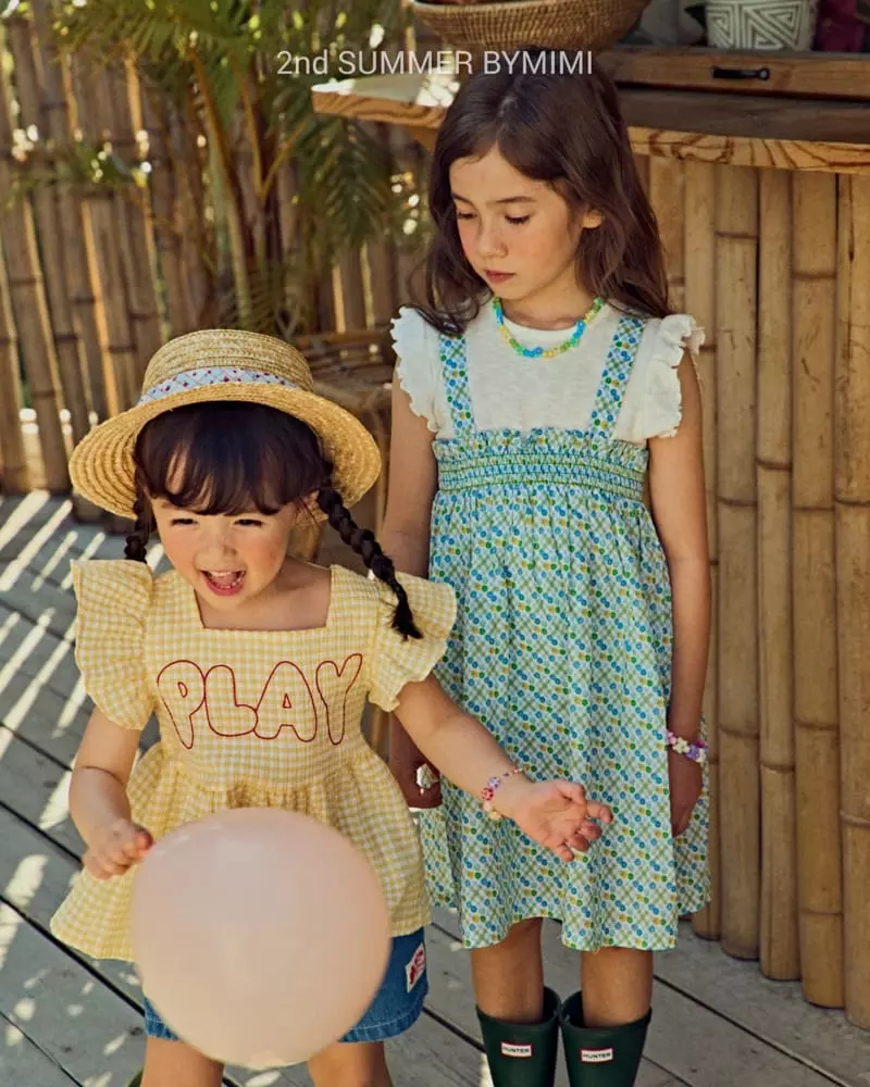 Bymimi - Korean Children Fashion - #childofig - Dungarees Smocked One-piece - 4