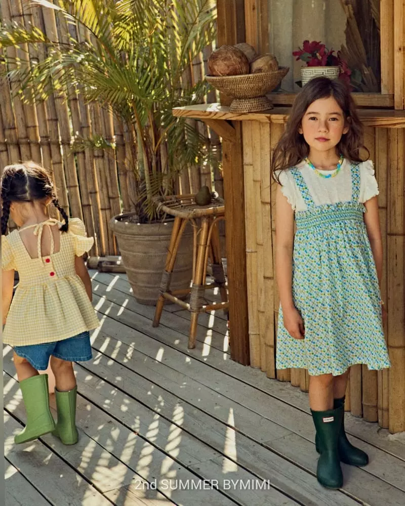 Bymimi - Korean Children Fashion - #fashionkids - Dungarees Smocked One-piece - 7